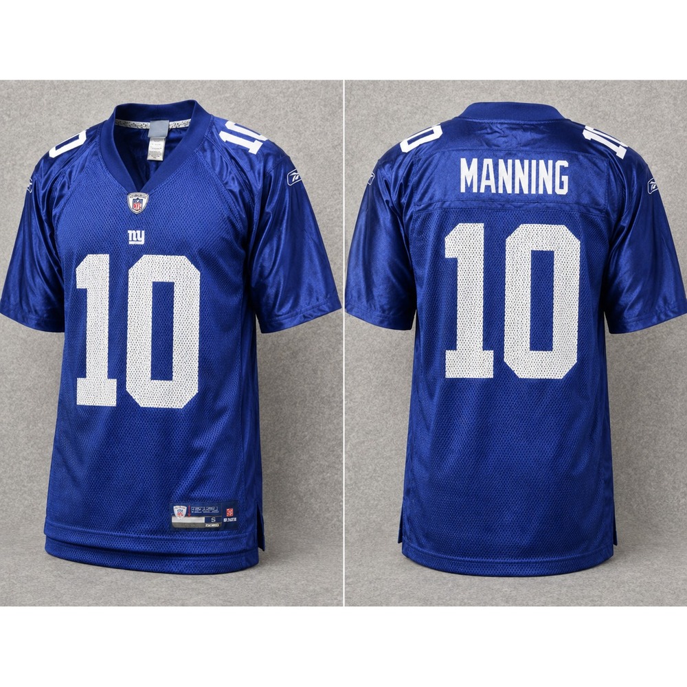 Reebok NY Giants Eli Manning Jersey Mens S Blue NFL Football Gorpcore Athleisure